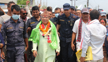 चुनावी घरदैलो कार्यक्रमका लागि एकीकृत समाजवादीका अध्यक्ष नेपाल गृहजिल्ला राैतहटमा