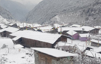 पाँचथरका उच्च पहाडी क्षेत्रमा हिमपात, अत्याधिक चिसाेका कारण जनजीवन कष्टकर