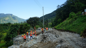 म्याग्दीमा सडक स्तरोन्नतिमा तीव्रता