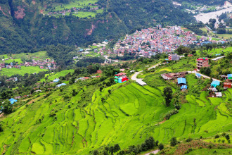 सिम गाउँबाट देखिएको बागलुङ बजार