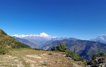 गजनेबाट देखिएको धौलागिरी हिमशृङ्खला