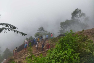 गुल्मीमा पहिरो जाँदा चारको मृत्यु, दुईजना घाइते