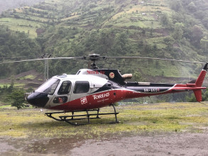 बीच बाटोमै हेलिकाेप्टर अवतरण हुँदा सुत्केरीकाे विचल्ली  