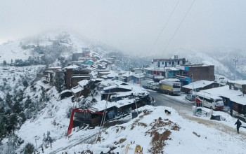 हुम्लामा वर्षकै ठूलो हिमपात : तापक्रम माइनस १२, धारा र खोलाका पानी समेत जमे