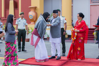 पदक विजेता पलेशालाई राष्ट्रपतिद्वारा सम्मान