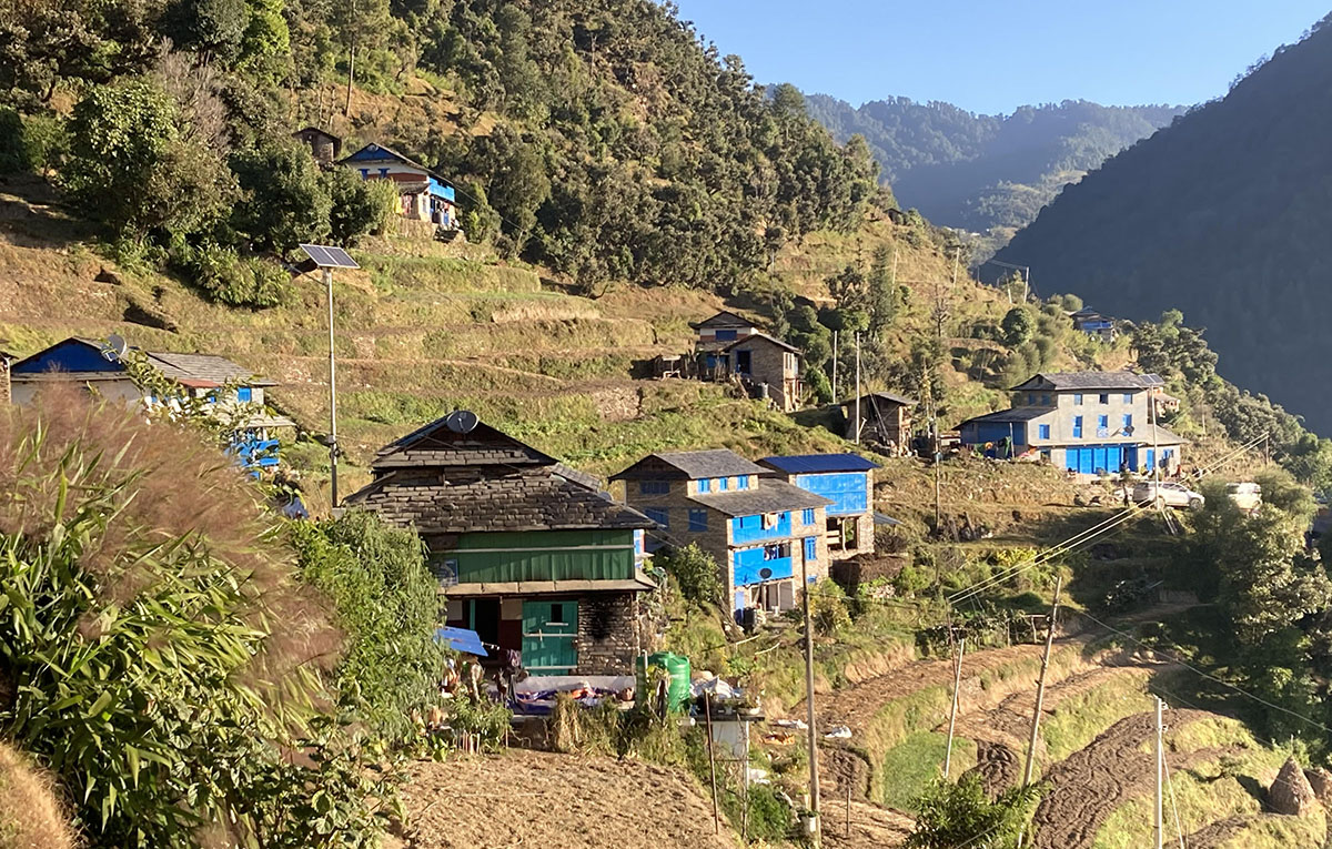 बागलुङकाे 'किकल्टा घरवास' अर्गल गाउँकाे सुन्दर दृश्य